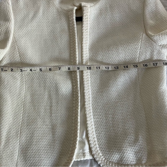 VTG Linda Allard Ellen Tracy White Linen Blend Deadstock Bolero Jacket sz 6 - Picture 15 of 15